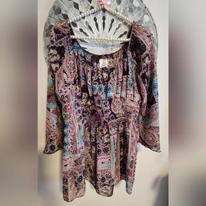 NWT Jordache Boho Flowy Top